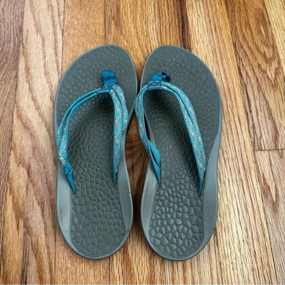Chaco Flip Flops Blue Grey Women’s Size 7 - Picture 8 of 9